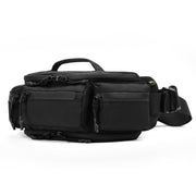 reeyee front view hip pack showing durable exterior and quick access pockets