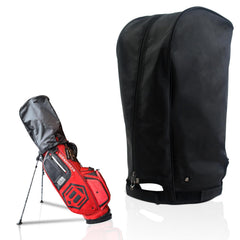 Regency front view showing full-coverage hood protecting clubs and bag