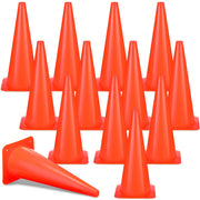 Reginary front view of 12 cones showing bright visibility and easy setup