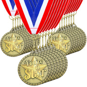Remuuly front packaging showing 30 gold You're a Star medals and ribbons, instant distribution benefit