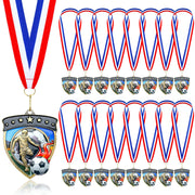Remuuly front view of medal pack showing 20 medals and ready-to-wear ribbons