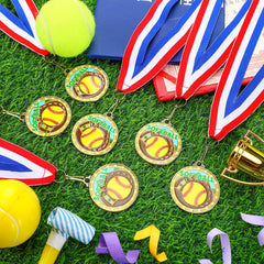Remuuly stack of twenty medals illustrating bulk quantity for teams