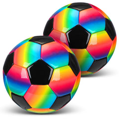 Retisee front view of two rainbow balls and pump shows complete set benefit