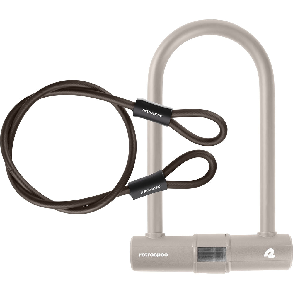 Retrospec Lookout front view showing lock and cable for robust security
