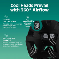 Retrospec Rowan detachable visor removed to show versatile sun protection