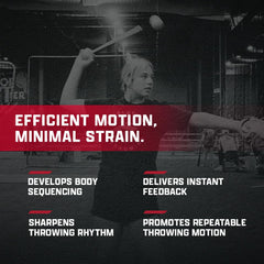 Revolution Throwing handle and grip detail demonstrating secure hold and control benefits