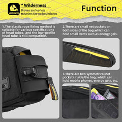 Rhinowalk YKK waterproof zipper with large pullers for easy opening while riding