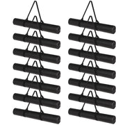 Riakrum front view of black mat showing size and clean design for versatile workouts