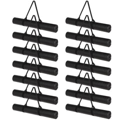 Riakrum front view of black mat showing size and clean design for versatile workouts