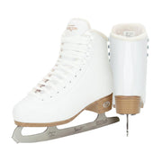 Riedell Horizon front view showing clean white boot and secure fit benefit