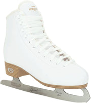 Riedell Horizon front view showing clean white design and secure fit benefit stability