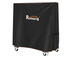 Rimwig front view of full table cover showing complete waterproof protection