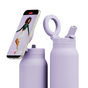 Ringo PRO front view in lilac showing sleek insulated bottle and lid