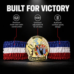 Ringside winner wearing belt celebrating victory with comfortable lightweight feel