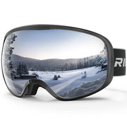 RIOROO front view of goggles showing wide field of vision and fit benefit