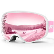 RIOROO front view of goggles showing wide lens and clear protection