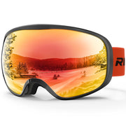 RIOROO front view of kids ski goggles showing protective lens and clear view