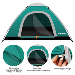 RISEPRO close-up of silver-coated fabric, highlighting water repellency and UV protection