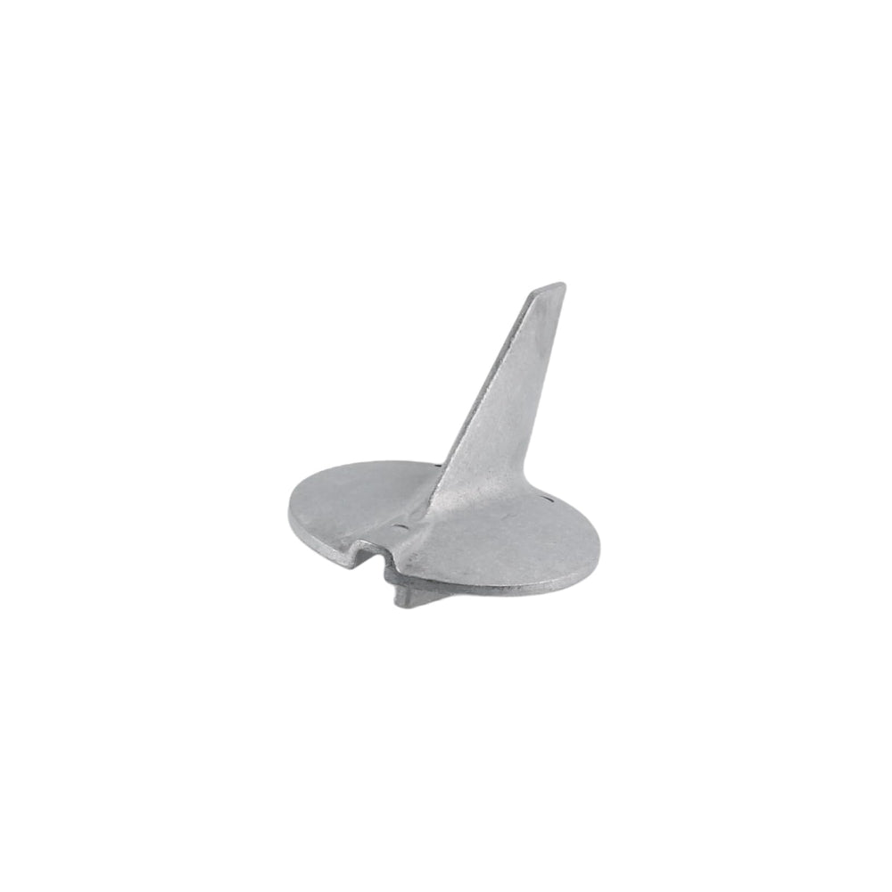 RisWhiteMeteors front view of trim tab zinc showing correct fit and protection