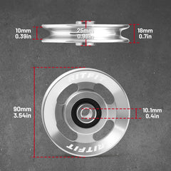RitFit close-up of the 0.39 inch groove showing precise cut for centered cables