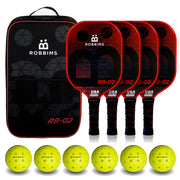 ROBBIMS four paddles front view showing clean design and ready-to-play benefits