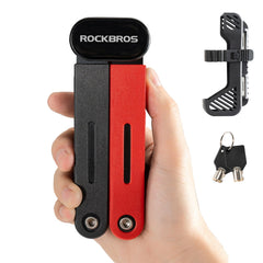 ROCKBROS front view of folded lock showing compact design and mount benefit