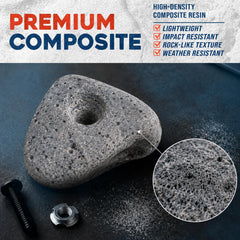 Rocky Mountain Climbing Gear close-up of textured surface showing grip and realistic feel