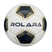ROLARA soccer ball front view showing official markings and NFHS approval benefit clarity