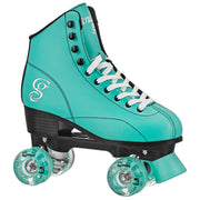 Roller Derby Candi GRL Sabina front view showing mint black high-top and supportive fit