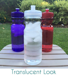 Rolling Sands clear PET bottle body detail showing smooth blank surface for labels