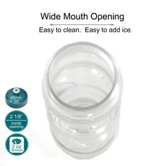 Rolling Sands bottle wide mouth opening visible for easy filling and ice