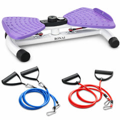 RONAI front view showing compact twister and dual pedals for stable workouts
