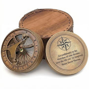 ROORKEE INSTRUMENTS brass compass front view showing vintage charm and durable build