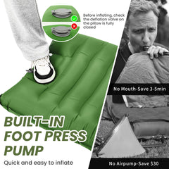 ropoda foot pump in use for fast inflation and hassle-free setup