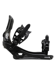 Rossignol front profile of the binding showing secure base and sleek black finish for stability