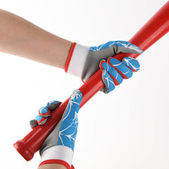 RSPGO palm close-up synthetic leather highlights durable grip for better bat control