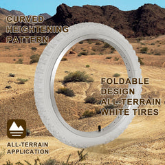 RUHUO close-up of triangular tread pattern providing improved grip on loose ground