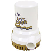 Rule 09 Gold Series front view showing compact pump design and easy installation benefit