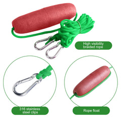 RunNico rope with buoy and quick-release clip detail showing fast attachment and easy retrieval