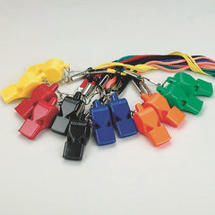 S&S Worldwide whistle on breakaway lanyard worn by coach demonstrating accessibility and safety