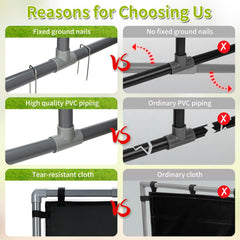 S SANGLE SOPFFY ground stakes securing net for stability and safer outdoor drills