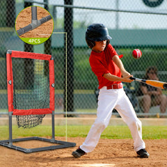 S SANGLE SOPFFY player batting into net demonstrating faster ball retrieval and focused reps