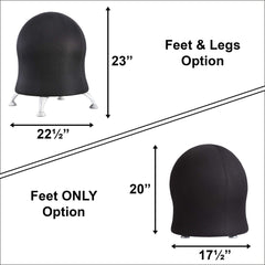 Safco Zenergy assembly with two height options displayed for desk compatibility
