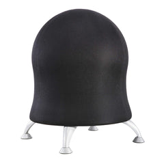 Safco Zenergy front view showing stable four-leg base and inflated ball for active seating