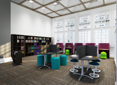 Safco Zenergy in use at a home office encouraging subtle movement and posture support