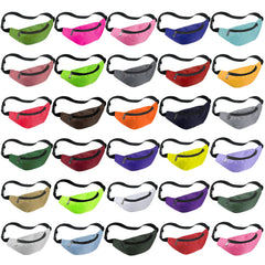 Saintrygo front view neon fanny pack showing shape and zipper for secure carry