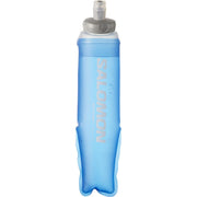 Salomon soft flask front view showing compact shape and easy-carry benefit