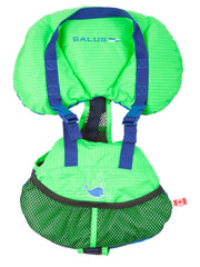 Salus Bijoux front view showing lime color and secure harness for visibility
