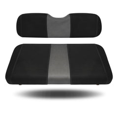 SAMXOMAP front view seat covers fitted on EZGO showing renewed look and protection