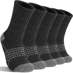 Sandsuced front packaging showing five dark gray pairs and warmth benefit